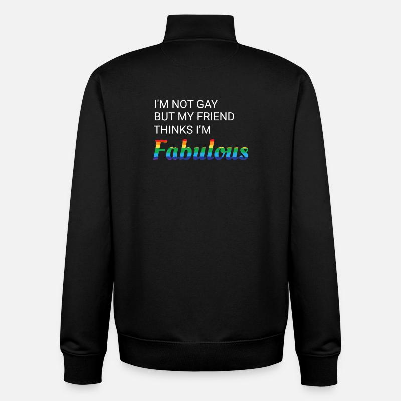 Freundschaft Stolz Regenbogen Design - Unisex Organic Zip Sweatshirt von Stanley/Stella - Schwarz