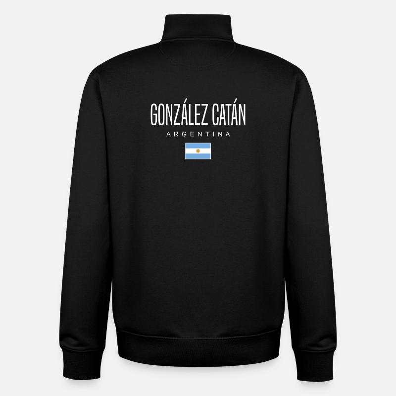 González Catán Argentine Argentine - Sweat zippé unisexe en coton bio Stanley/Stella - noir