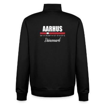 Aarhus - Sweat zippé unisexe en coton bio Stanley/Stella - noir - Dos - AI Model Male 185 light (185cm)