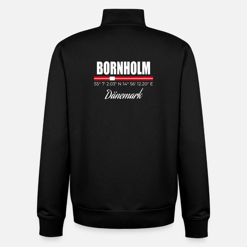 Bornholm - Sweat zippé unisexe en coton bio Stanley/Stella - noir
