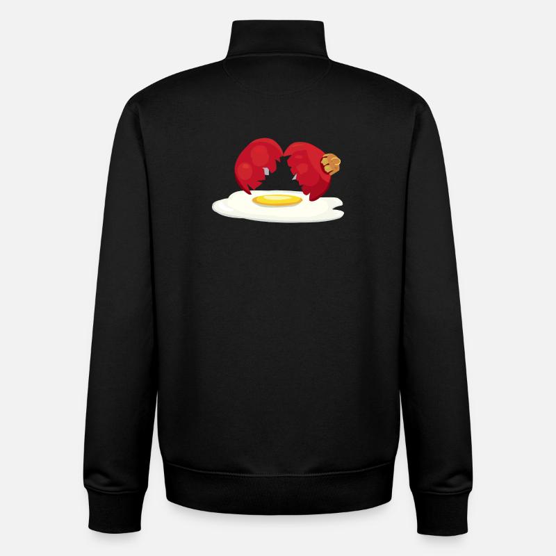 Boule de Noël œuf cassé - Sweat zippé unisexe en coton bio Stanley/Stella - noir