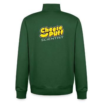 Käse-Puff-Wissenschaftler - Unisex Organic Zip Sweatshirt von Stanley/Stella - Flaschengrün - Hinten - AI Model Male 185 dark (185cm)