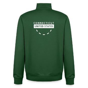 Wappen der Bundesstaaten von Connecticut - Unisex Organic Zip Sweatshirt von Stanley/Stella - Flaschengrün - Hinten - AI Model Male 185 dark (185cm)
