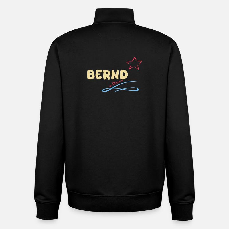 Geschenk Bernd - Unisex Organic Zip Sweatshirt von Stanley/Stella - Schwarz