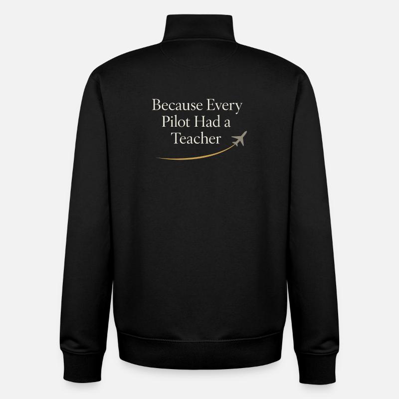 Fluglehrer Cfi Pilot Luftfahrtlehrer - Unisex Organic Zip Sweatshirt von Stanley/Stella - Schwarz