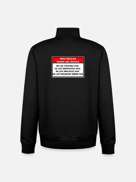 My rules for tools - Unisex Organic Zip Sweatshirt by Stanley/Stella - black