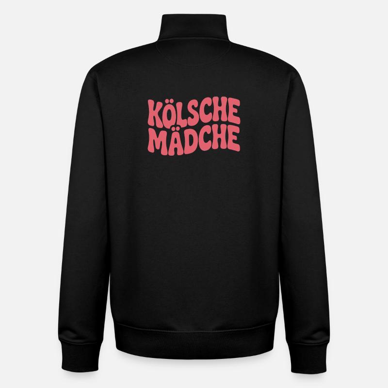 Cologne Filles Carnaval Cologne Filles - Sweat zippé unisexe en coton bio Stanley/Stella - noir
