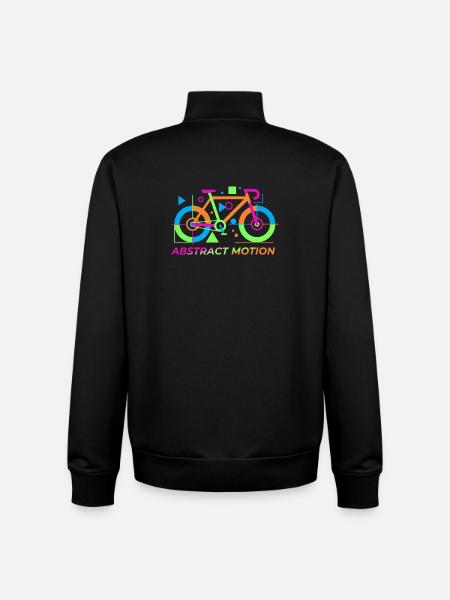 Neon Abstract Bicycle Motion - Unisex Organic Zip Sweatshirt by Stanley/Stella - black