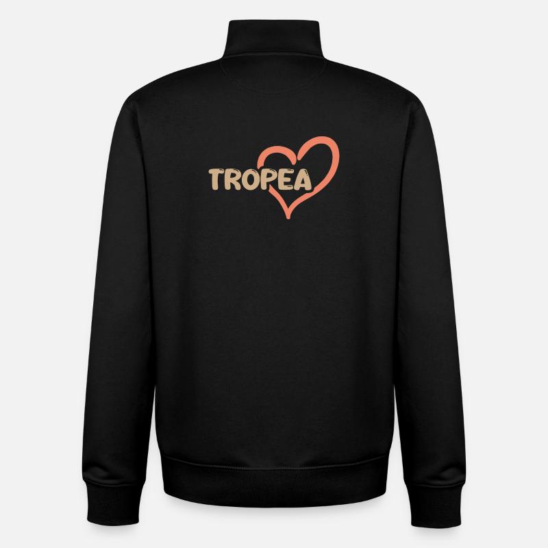 Tropea - Sweat zippé unisexe en coton bio Stanley/Stella - noir