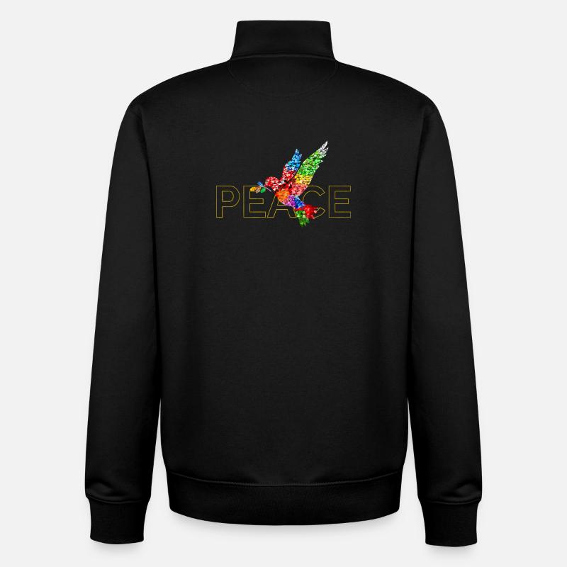 Peace - Unisex Organic Zip Sweatshirt von Stanley/Stella - Schwarz