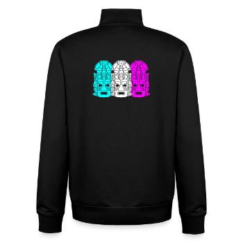 Calendrier maya aztèque Inca - Sweat zippé unisexe en coton bio Stanley/Stella - noir - Dos - AI Model Male 185 light (185cm)