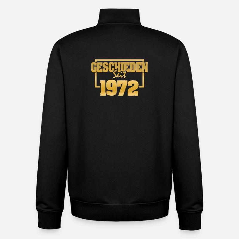Ehefrau 1972 - Unisex Organic Zip Sweatshirt von Stanley/Stella - Schwarz