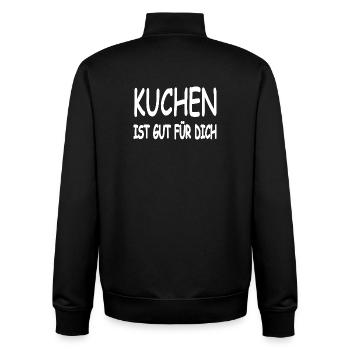 Cake - Unisex Organic Zip Sweatshirt by Stanley/Stella - black - Back - AI Model Male 185 light (185cm)