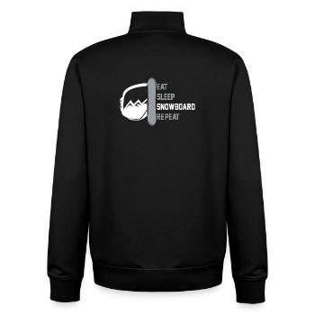 Snowboarden Snowboarder Iss, schlaf Snowboard - Unisex Organic Zip Sweatshirt von Stanley/Stella - Schwarz - Hinten - AI Model Male 185 light (185cm)