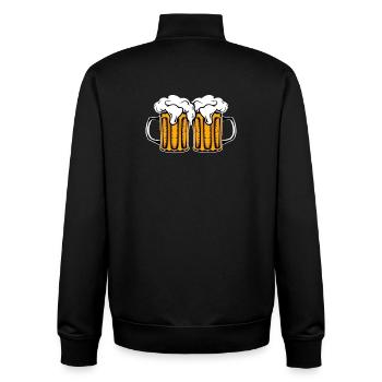 Bière, verres à bière, cadeau de la fête des pères Papa - Sweat zippé unisexe en coton bio Stanley/Stella - noir - Dos - AI Model Male 185 light (185cm)