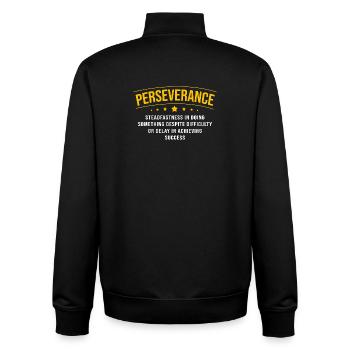 Motivation Sayings - Unisex Organic Zip Sweatshirt by Stanley/Stella - black - Back - AI Model Male 185 light (185cm)