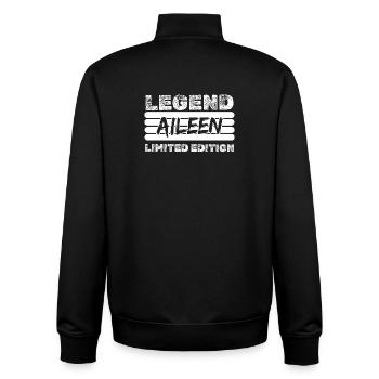 Geschenk für Aileen - Unisex Organic Zip Sweatshirt von Stanley/Stella - Schwarz - Hinten - AI Model Male 185 light (185cm)
