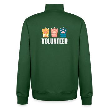 Volunteer Animal Rescue Shelter Cats - Unisex Organic Zip Sweatshirt by Stanley/Stella - bottle green - Back - AI Model Male 185 dark (185cm)