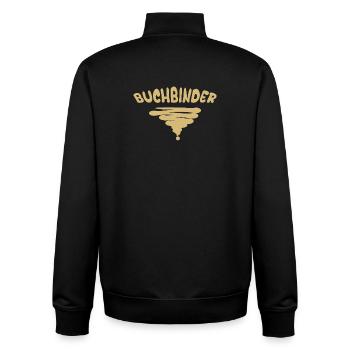 Style Bookbinder - Unisex Organic Zip Sweatshirt by Stanley/Stella - black - Back - AI Model Male 185 light (185cm)