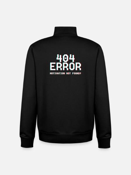 404 Fehler Motiv Glitch-Design - Unisex Organic Zip Sweatshirt von Stanley/Stella - Schwarz
