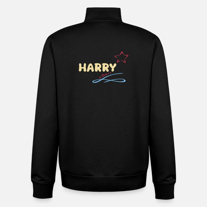 Star Harry - Sweat zippé unisexe en coton bio Stanley/Stella - noir