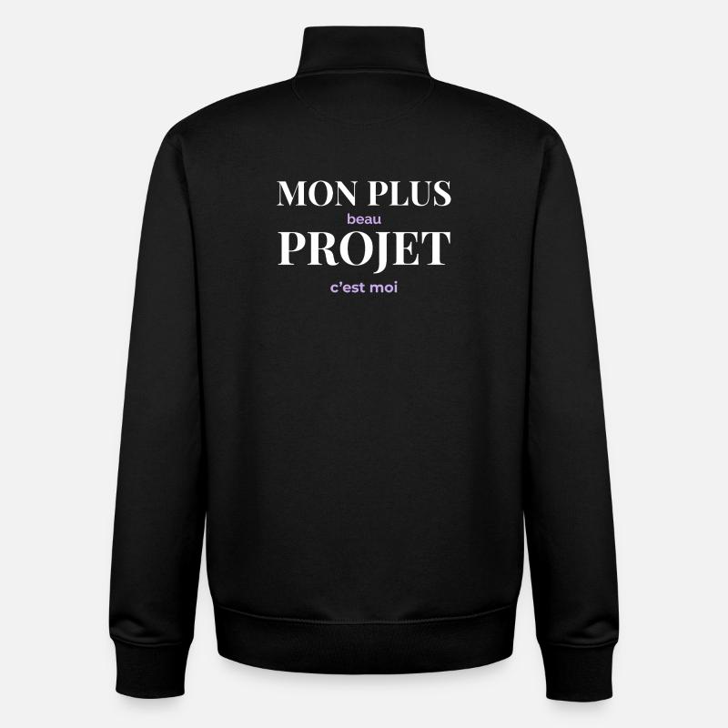 Mon Plus Beau Projet — C'est Moi - Sweat zippé unisexe en coton bio Stanley/Stella - noir