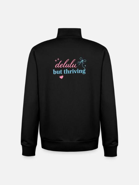 Delhu Thriving Script Logo - Unisex Organic Zip Sweatshirt von Stanley/Stella - Schwarz