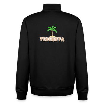 Vacances à Tenerife - Sweat zippé unisexe en coton bio Stanley/Stella - noir - Dos - AI Model Male 185 light (185cm)