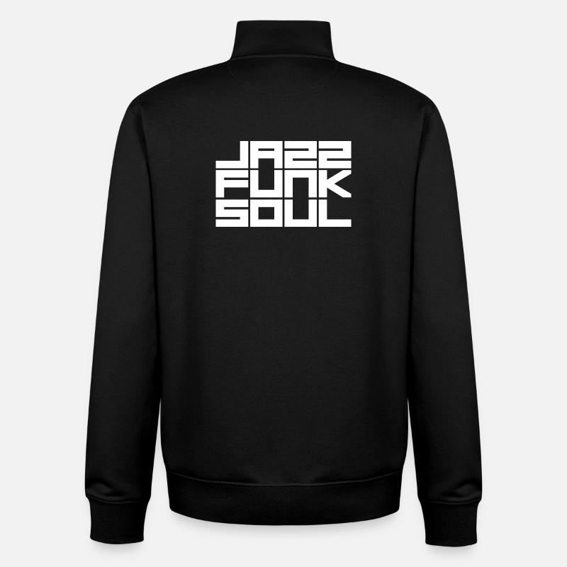 Monochrome Grid Geometric Pattern - Unisex Organic Zip Sweatshirt by Stanley/Stella - black