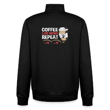 Laboratory Biology Chemistry Microscope Laboratory - Unisex Organic Zip Sweatshirt by Stanley/Stella - black - Back - AI Model Male 185 light (185cm)