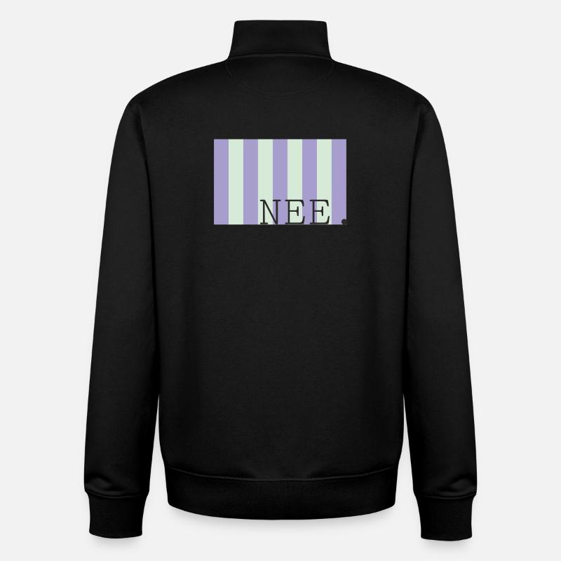 Nee Pastel Stripe Font - Unisex Organic Zip Sweatshirt by Stanley/Stella - black