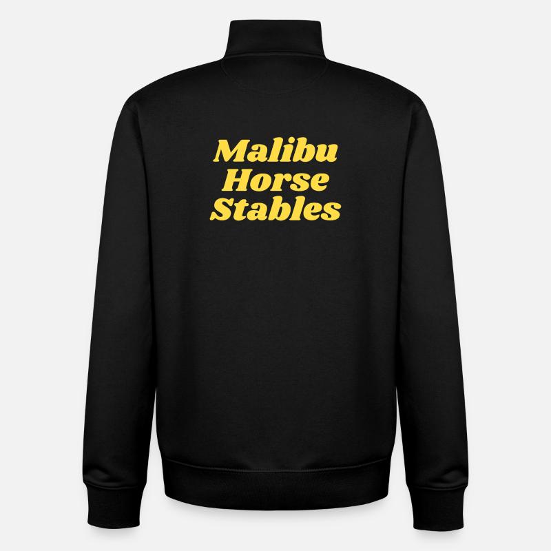 Écuries de Malibu - Sweat zippé unisexe en coton bio Stanley/Stella - noir