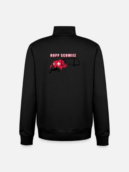 Hopp Schwiiz - Unisex Organic Zip Sweatshirt von Stanley/Stella - Schwarz