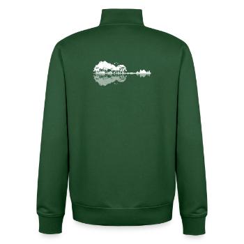 Guitare Nature Life - Sweat zippé unisexe en coton bio Stanley/Stella - vert bouteille - Dos - AI Model Male 185 dark (185cm)