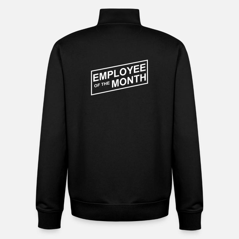 Employé du mois - Sweat zippé unisexe en coton bio Stanley/Stella - noir