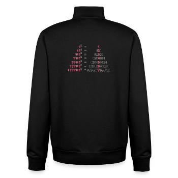 ZAHLEN PALINDROM 1x1 HOCH ZWEI GESCHENK 1^2 - Unisex Organic Zip Sweatshirt von Stanley/Stella - Schwarz - Hinten - AI Model Male 185 light (185cm)