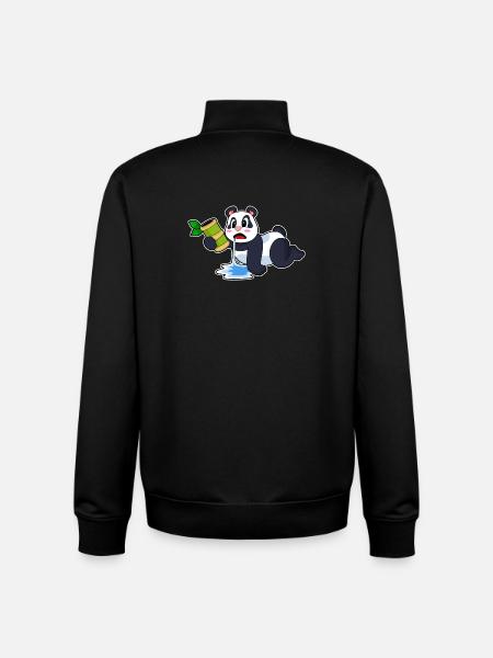Panda Bamboo - Unisex Organic Zip Sweatshirt by Stanley/Stella - black