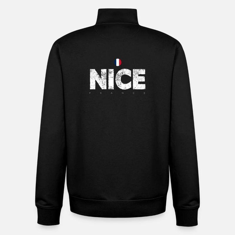 Nizza Frankreich Verzweifelte Briefe - Unisex Organic Zip Sweatshirt von Stanley/Stella - Schwarz