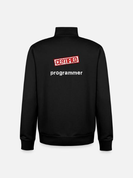 Programmeur - Sweat zippé unisexe en coton bio Stanley/Stella - noir