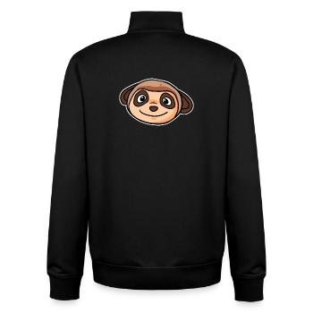 Meerkat Animal Head - Unisex Organic Zip Sweatshirt by Stanley/Stella - black - Back - AI Model Male 185 light (185cm)