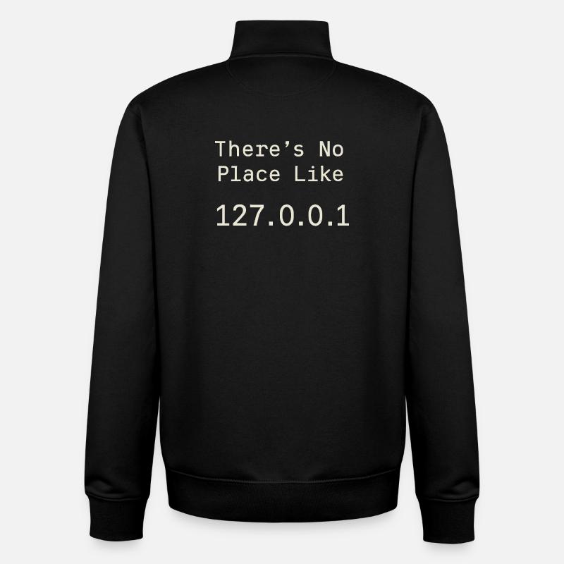 Nothing beats localhost - Unisex Organic Zip Sweatshirt by Stanley/Stella - black