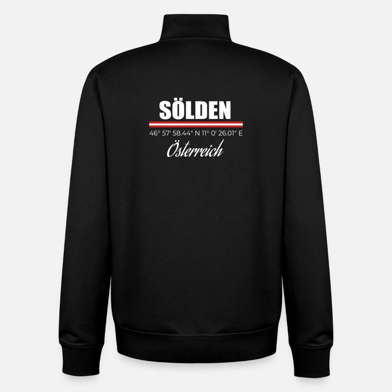 Sölden - Unisex Organic Zip Sweatshirt von Stanley/Stella - Schwarz