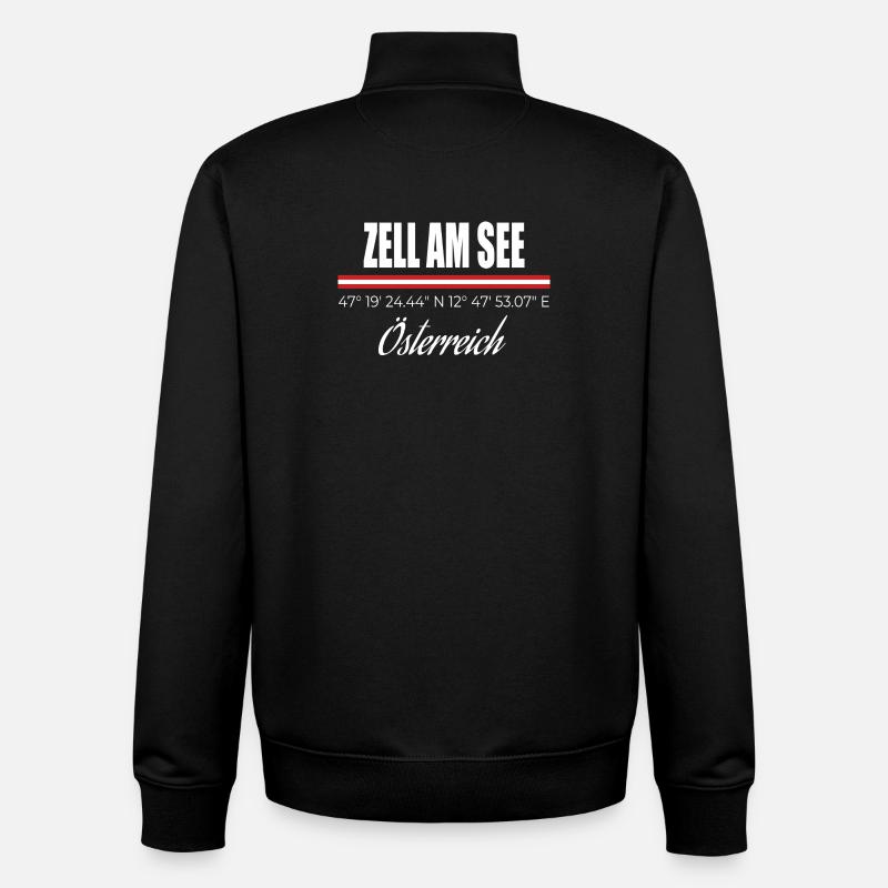 Zell am See - Sweat zippé unisexe en coton bio Stanley/Stella - noir