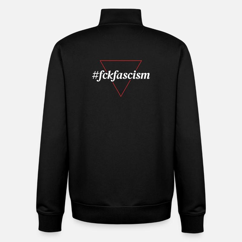 #fckfascism | Politisches Statement Design - Unisex Organic Zip Sweatshirt von Stanley/Stella - Schwarz