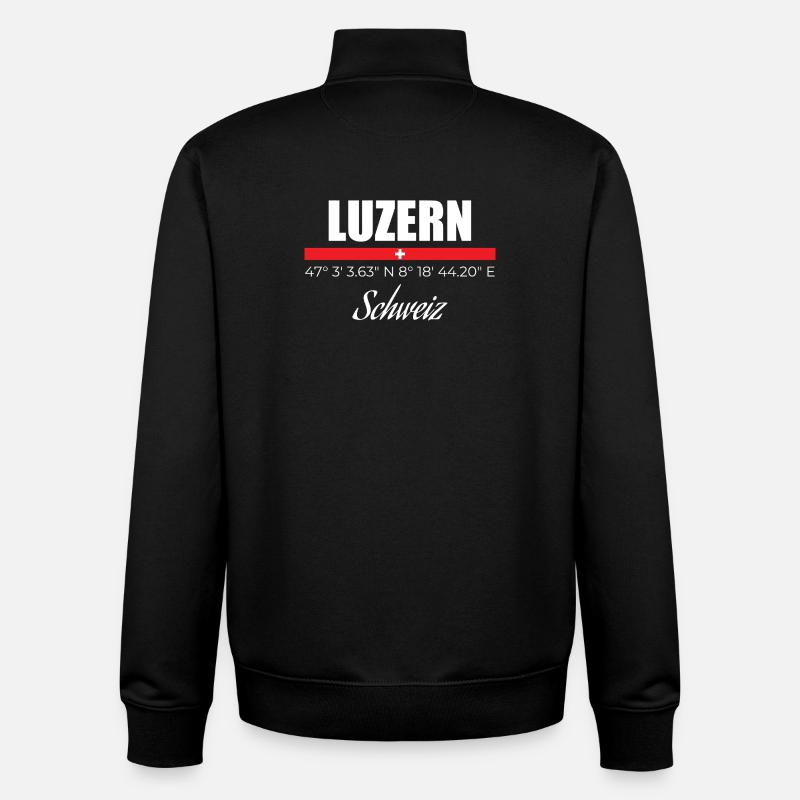 Luzerne - Sweat zippé unisexe en coton bio Stanley/Stella - noir