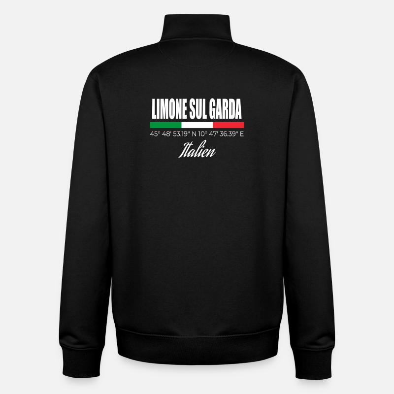 Limone sul Garda - Unisex Organic Zip Sweatshirt by Stanley/Stella - black