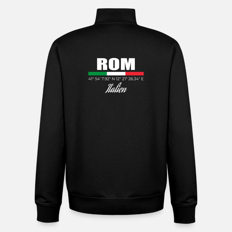 Rome - Sweat zippé unisexe en coton bio Stanley/Stella - noir