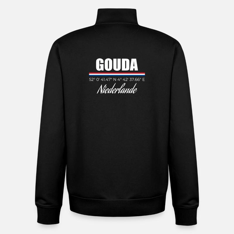 Gouda - Unisex Organic Zip Sweatshirt von Stanley/Stella - Schwarz