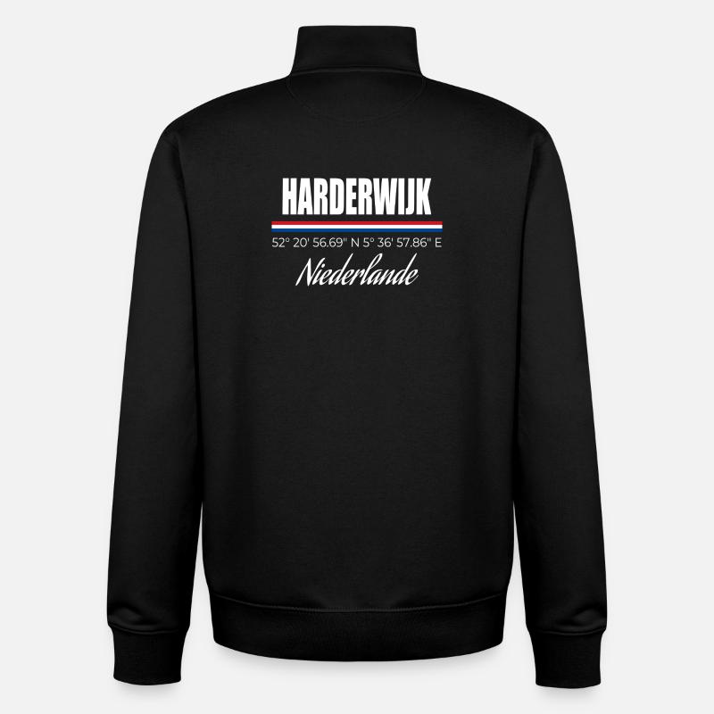 Harderwijk - Unisex Organic Zip Sweatshirt by Stanley/Stella - black