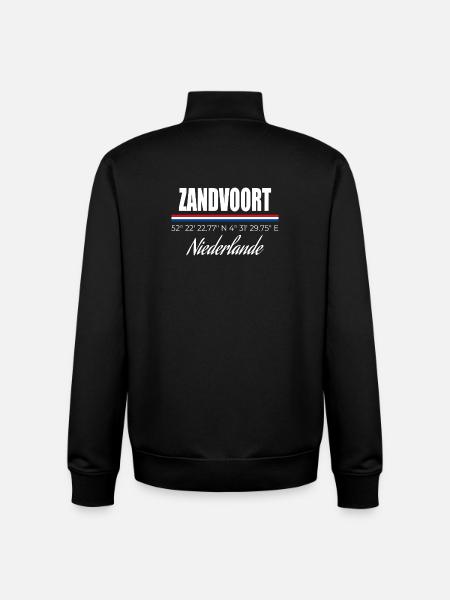 Zandvoort - Sweat zippé unisexe en coton bio Stanley/Stella - noir